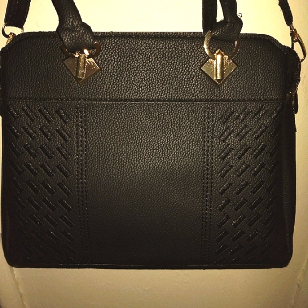 Brand New brown vegan leather satchel/crossbody handbag